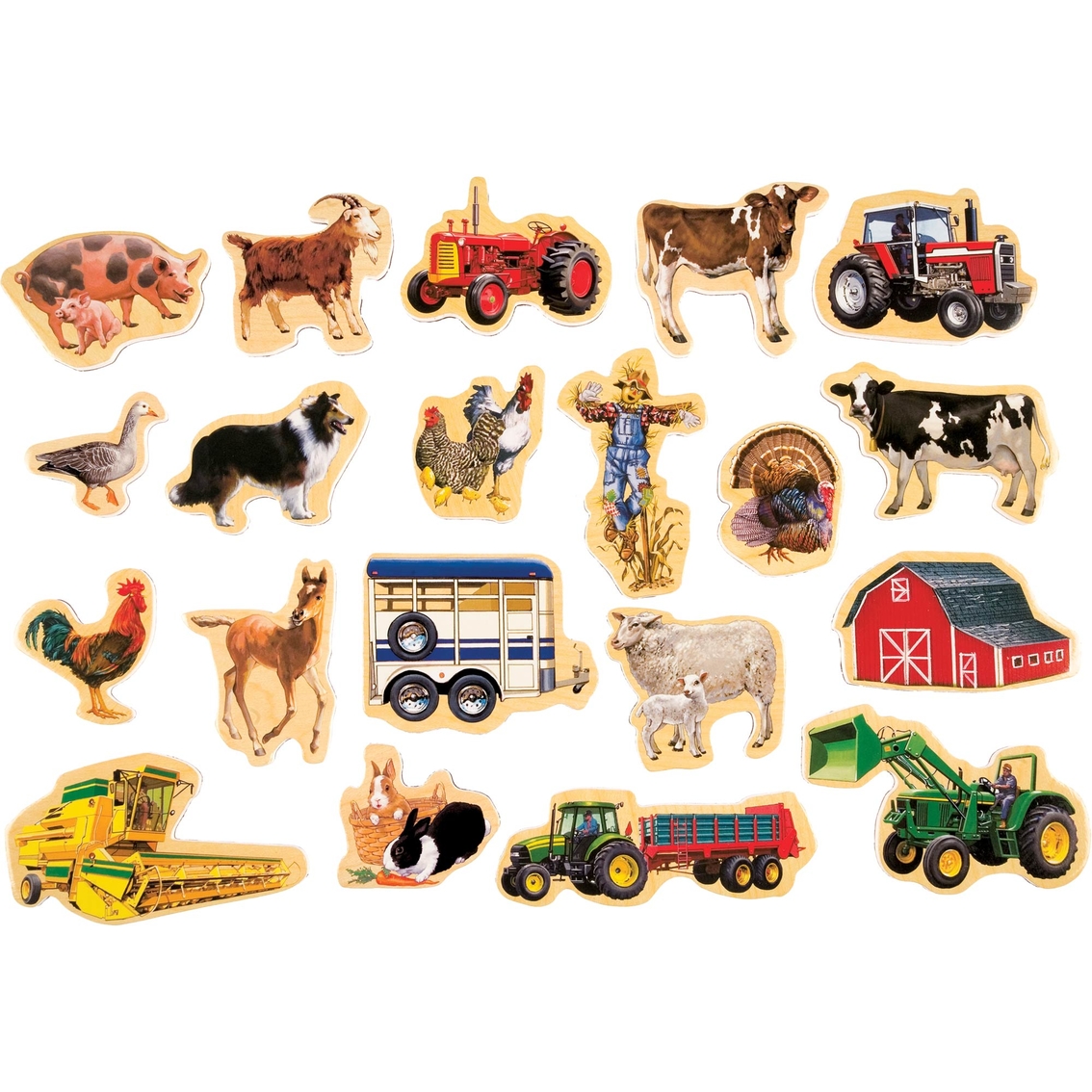 T.S. Shure Farm Vehicles Wooden Magnets 20 pc. MagnaFun Set - Image 3 of 3