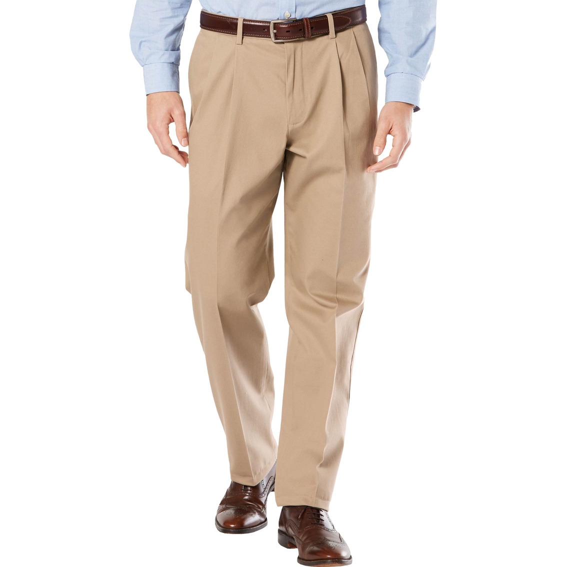 Dockers Signature Stretch Khaki Relaxed Fit Pleated Pants | Pants ...