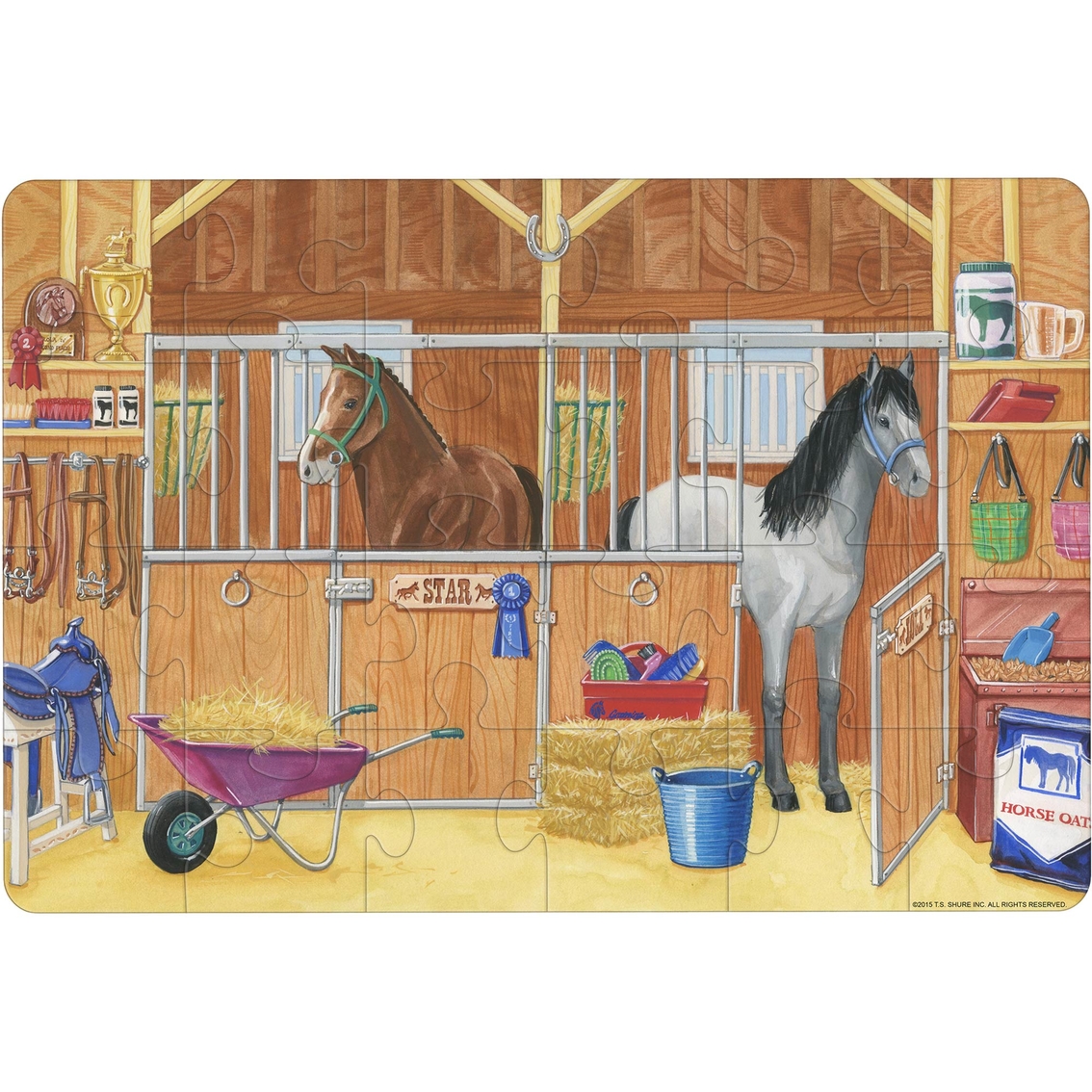 T.S. Shure Horse Stable Jumbo Floor Puzzle - Image 2 of 2