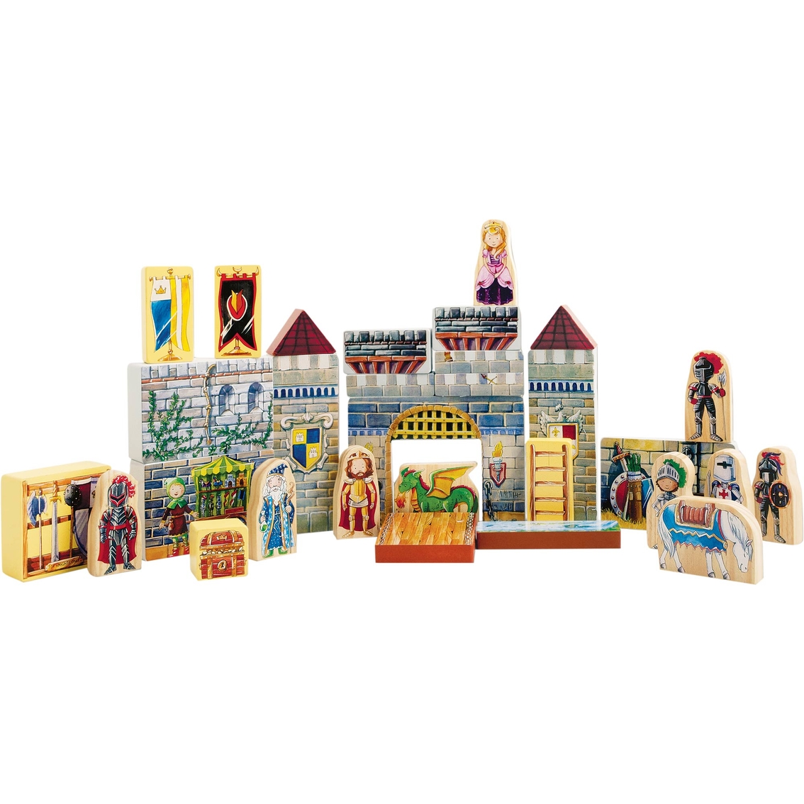T.S. Shure ArchiQuest Wooden Castle Blocks Playset and Storybook - Image 3 of 3