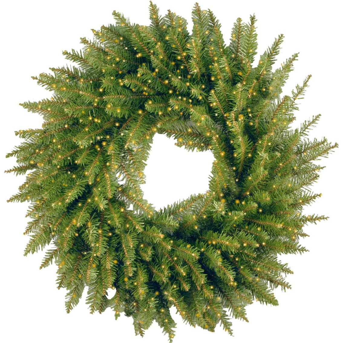 National Tree Co. 24 in. Kingswood Fir Wreath with Battery Operated Infinity Lights