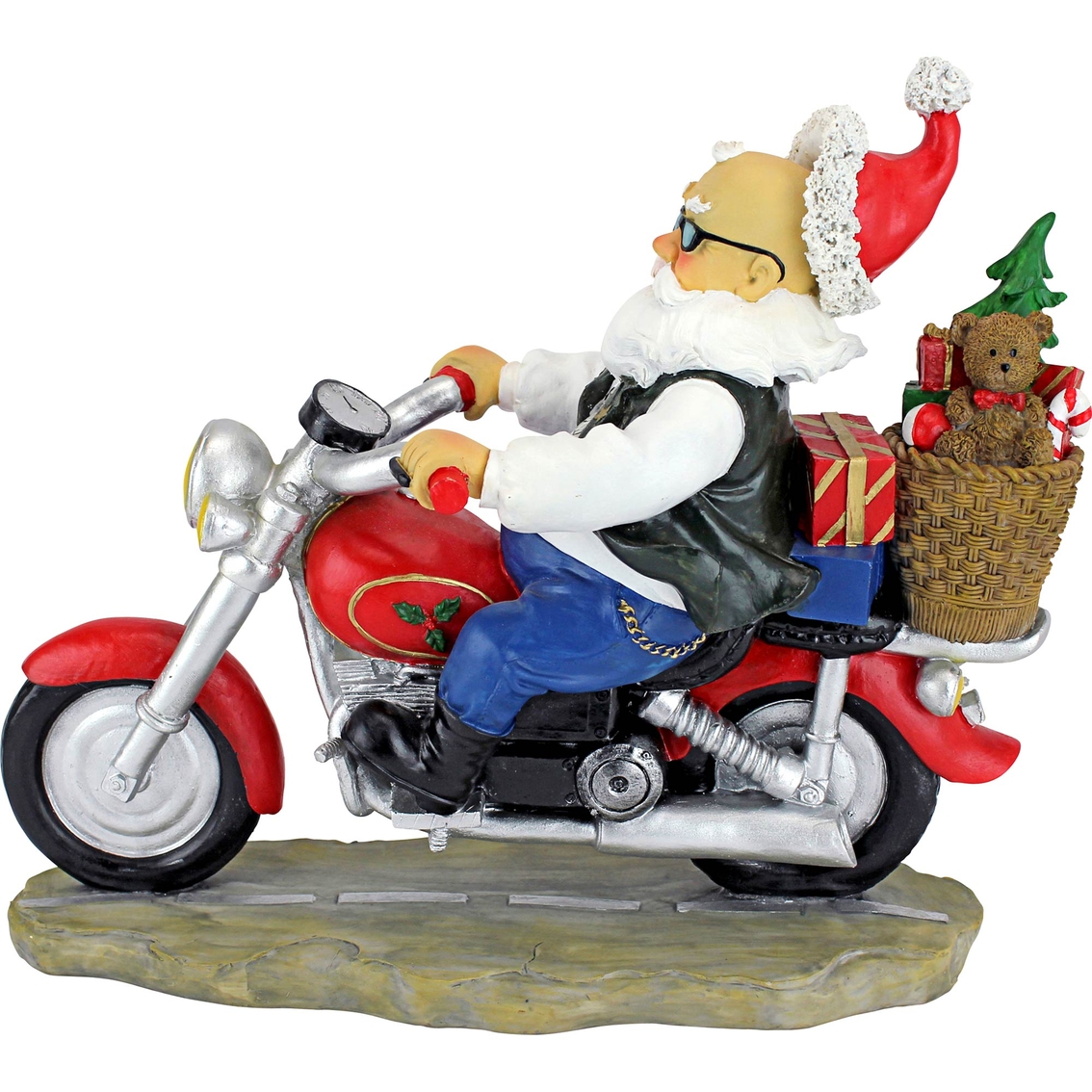 Design Toscano Old School Father Christmas Santa Biker Statue - Image 4 of 4