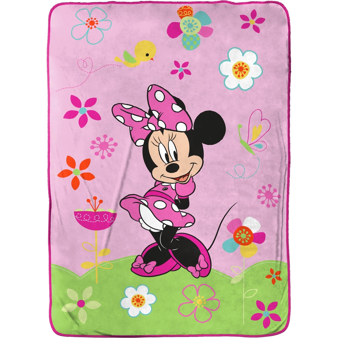 Jay Franco And Sons Disney Minnie Mouse Bowtique Garden Party Blanket Blankets Throws Household Shop The Exchange
