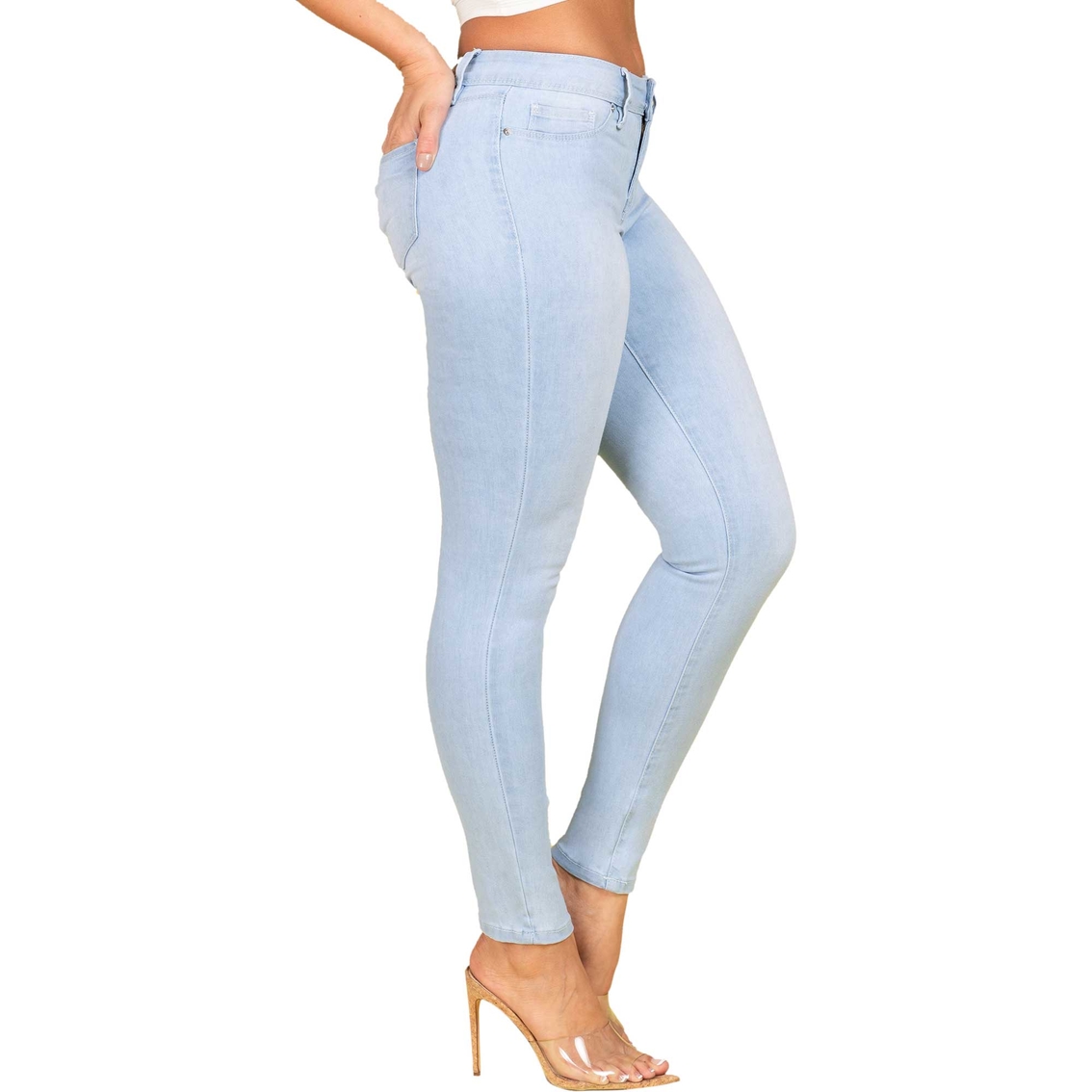 YMI Juniors 9IN Mid Rise Skinny Jeans - Image 3 of 4