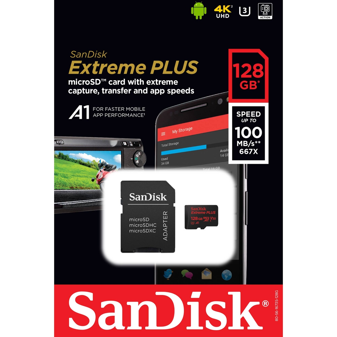 Sandisk Extreme 128Gb Micro Sd Ebay : Sandisk 64gb 128gb 256gb extreme pro microsdxc microsd v30