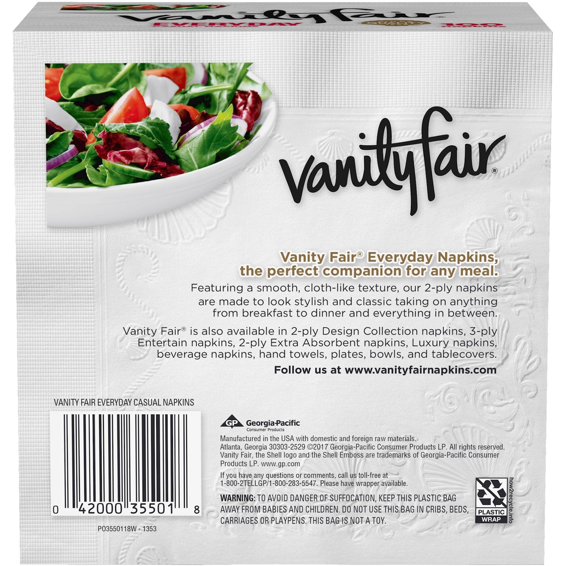 Vanity Fair Everyday Napkin 100 Ct. - Image 2 of 2
