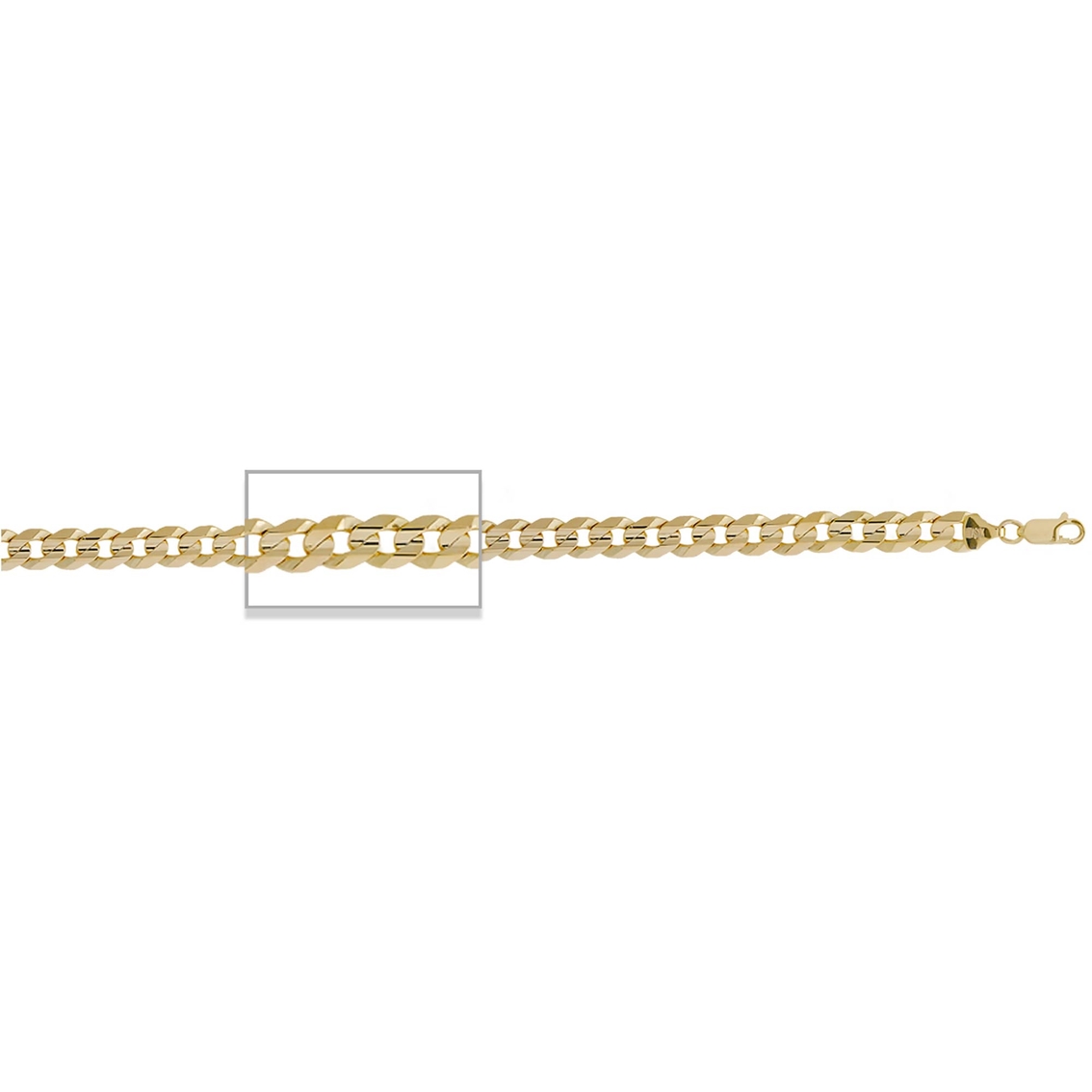 10K Gold 8.5mm Cuban Curb Chain Bracelet - Image 2 of 3