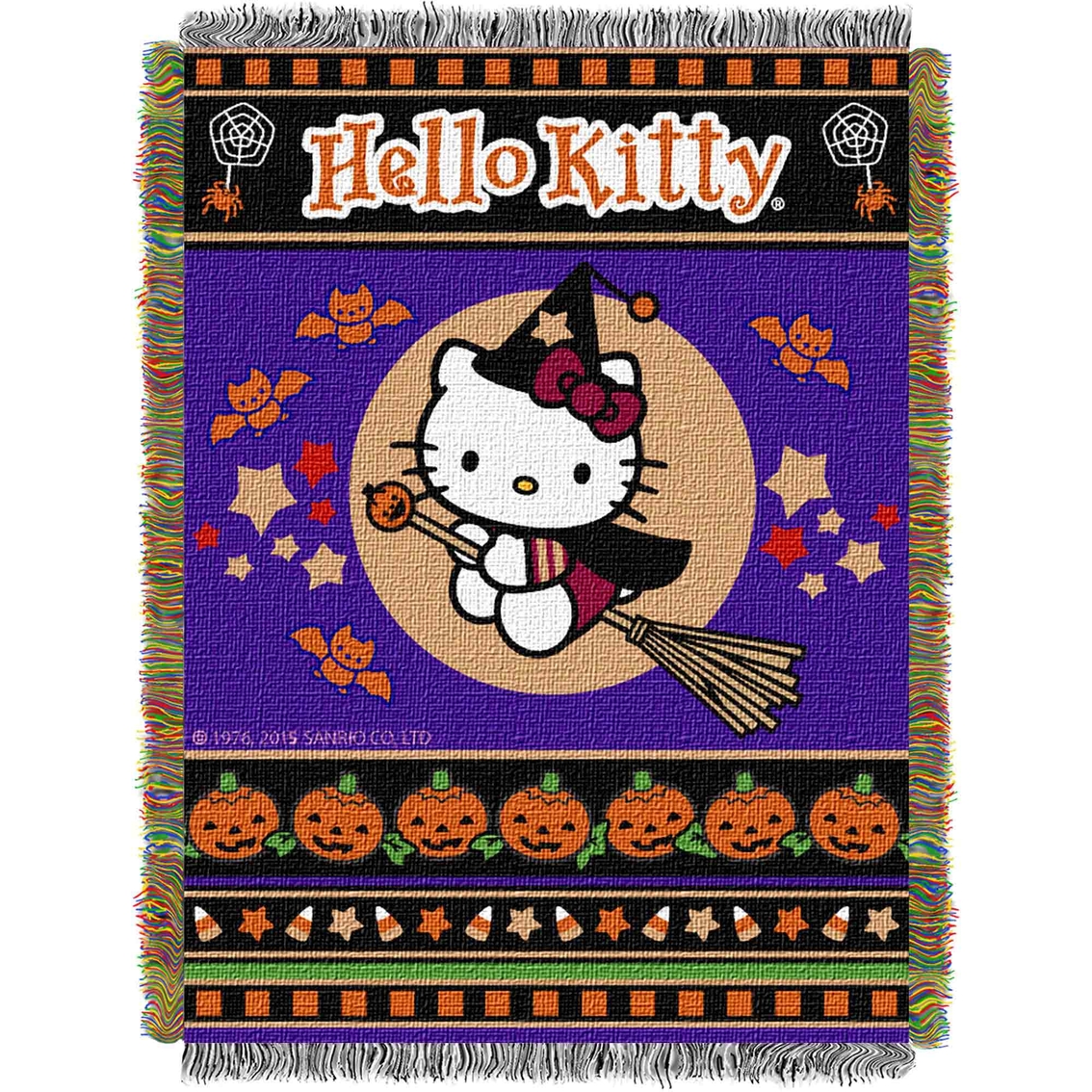 Northwest Hello Kitty: Witchy Kitty Woven Tapestry Throw