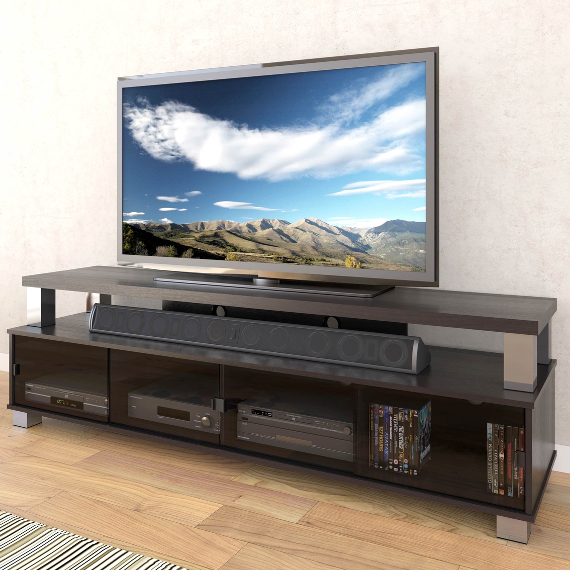 CorLiving Bromley Two Tier TV Bench for TVs up to 80 in. - Image 3 of 3