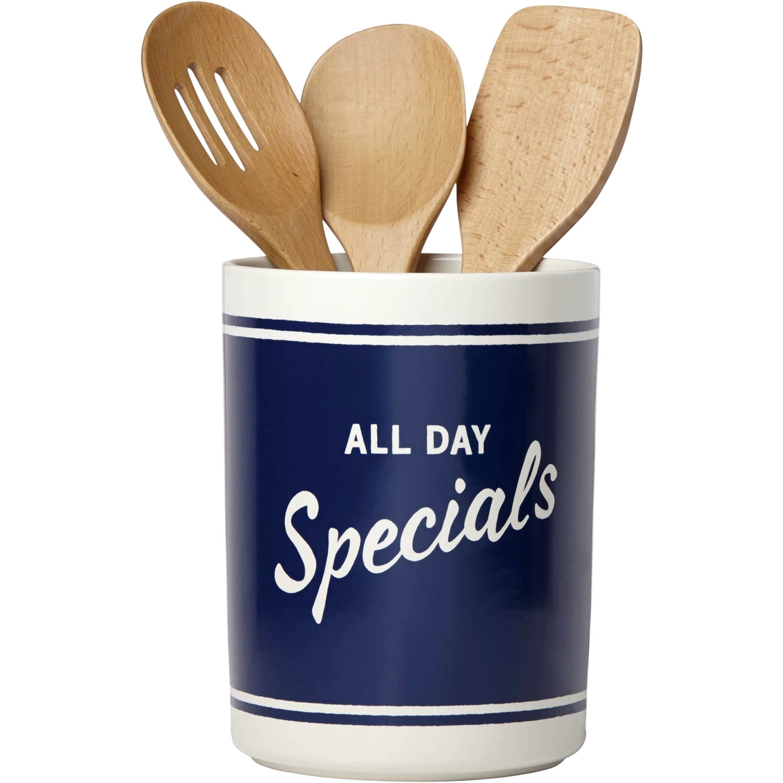 Kate Spade Order's Up Utensil Crock And 3 Wooden Utensils | Mixing &  Measuring | Household | Shop The Exchange
