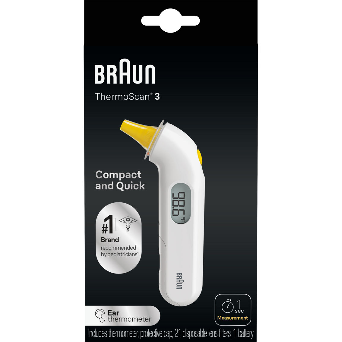 Braun Thermoscan 3 Ear Thermometer, Cold, Cough & Flu, Beauty & Health
