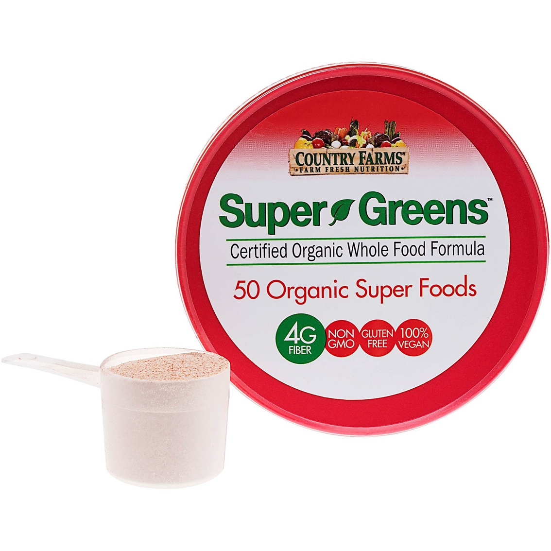 Country Farms Super Greens Berry Whole Food Drink Mix 9.9 oz. - Image 3 of 4