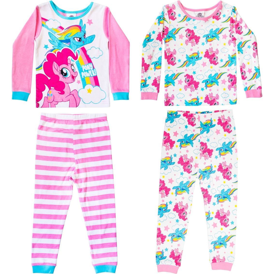 Hasbro Infant Girls My Little Pony 4 Pc. Pajama Set | Baby Girl 0-24 ...