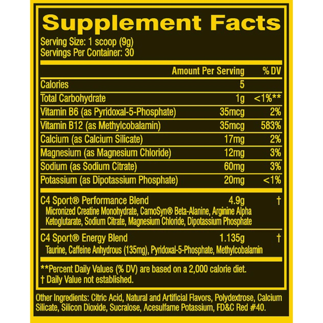 Cellucor C4 Sport Pre-Workout Supplement, 30 Servings - Image 2 of 2