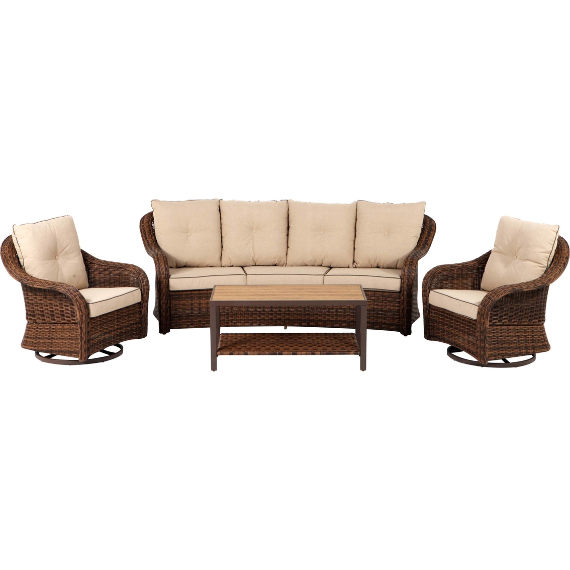 Grand Leisure Palermo 4 Pc Deep Seating Set Tables Chairs