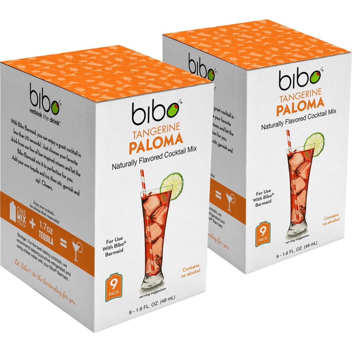 Bibo Tangerine Paloma Cocktail Pouch Mix 18 Pk. | Bar Accessories ...