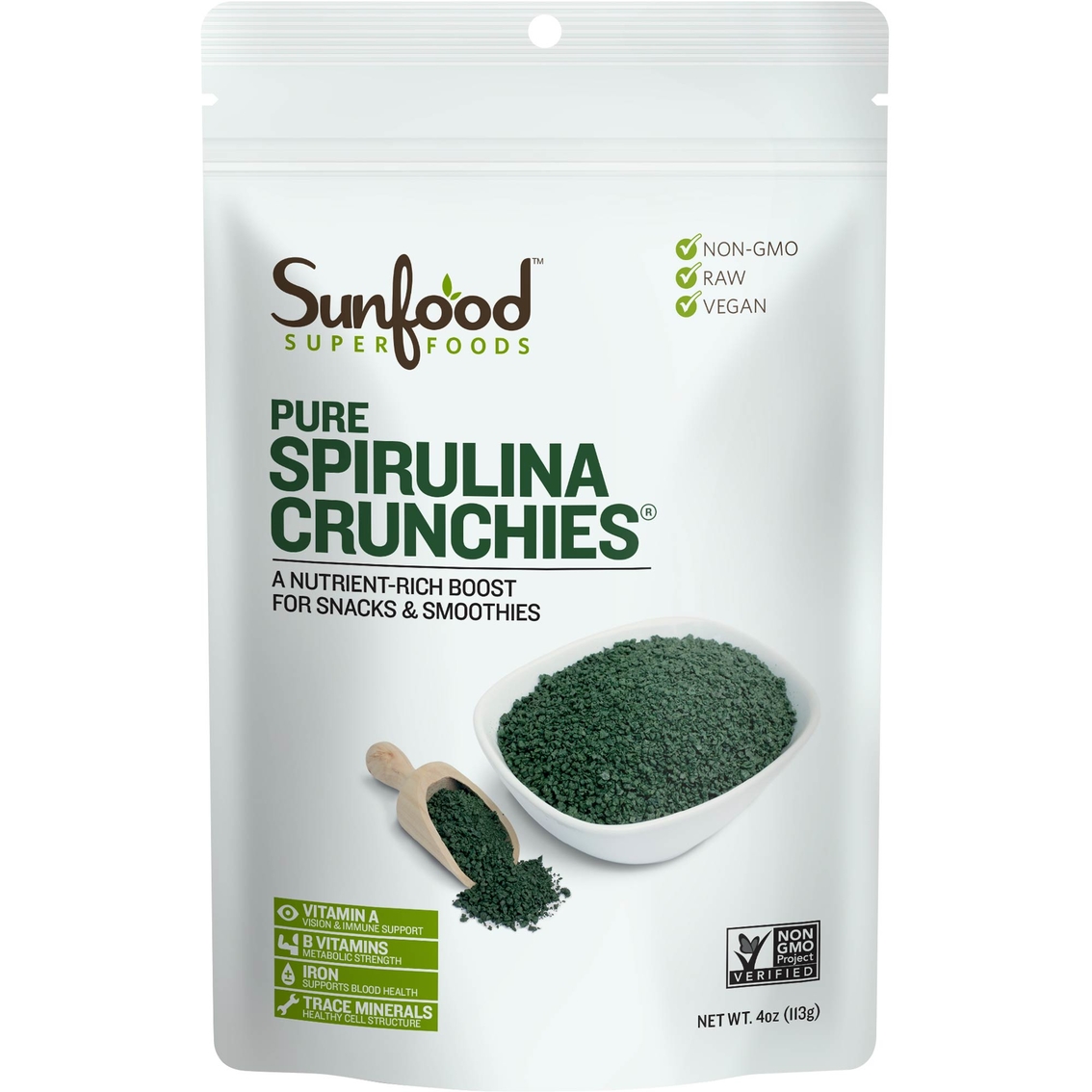 Sunfood Spirulina Crunchies, 4 Oz.