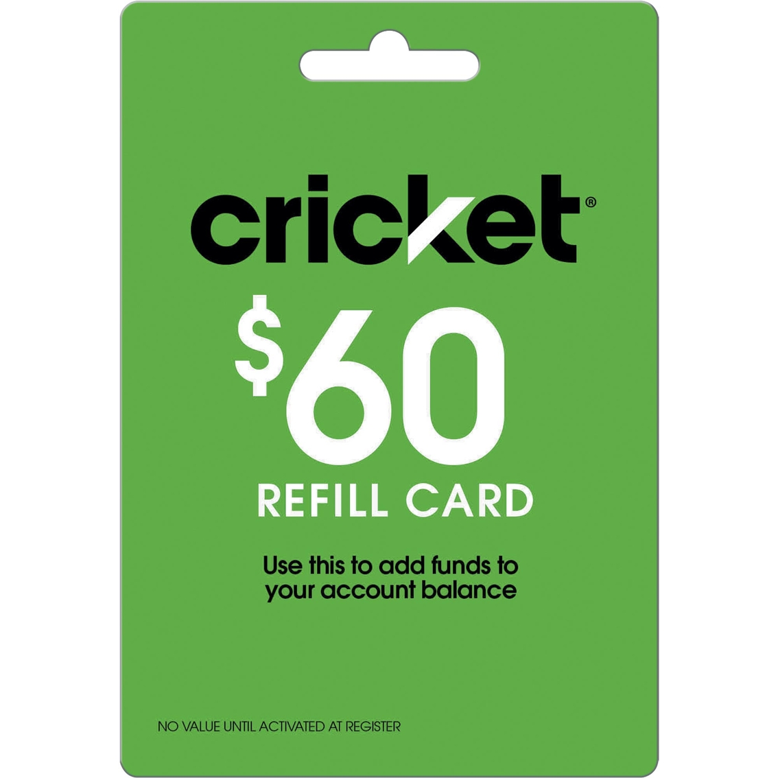 Cricket $60 Refill Gift Card