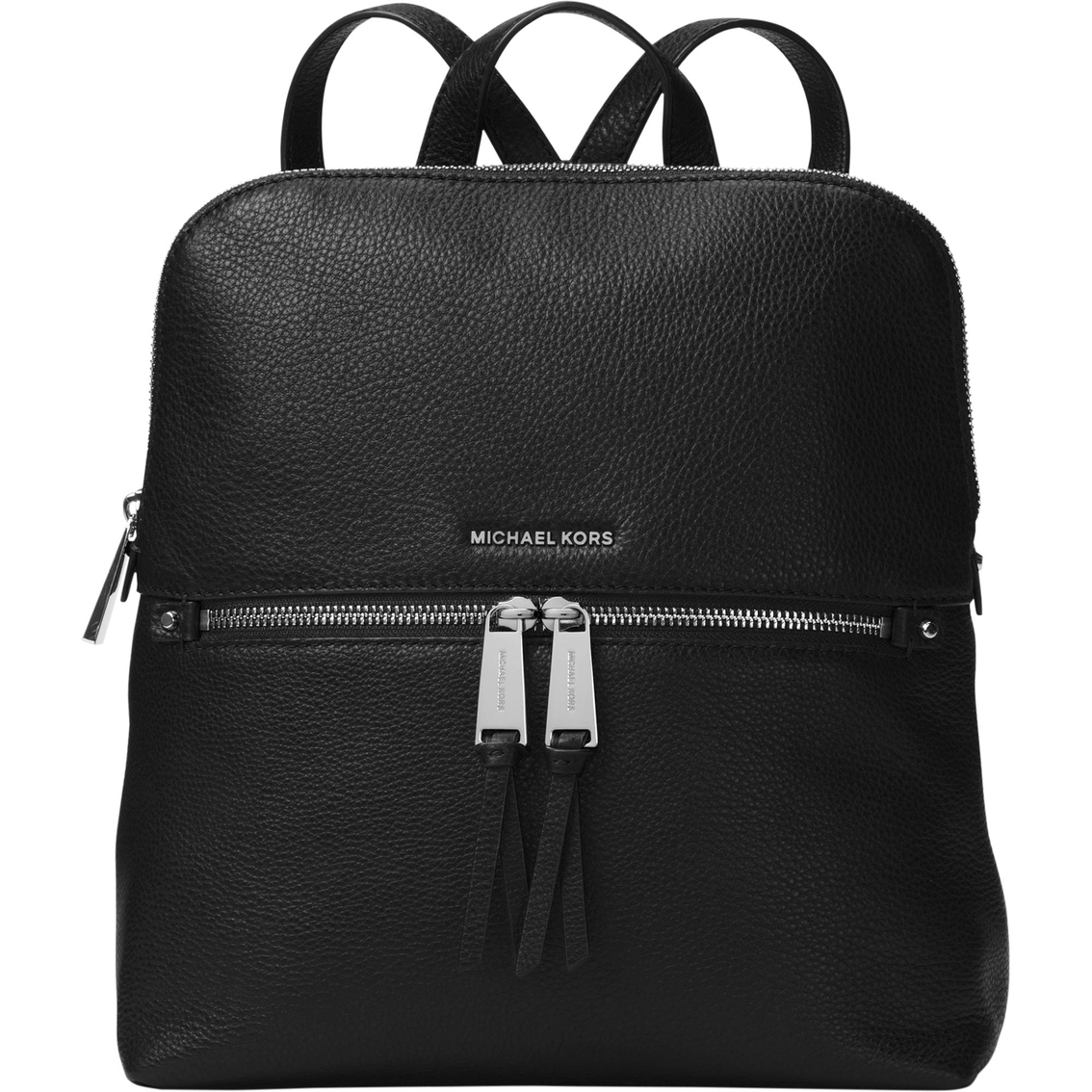 Michael Kors Women's Rhea Medium Slim Leather Backpack Black | Clothing ...