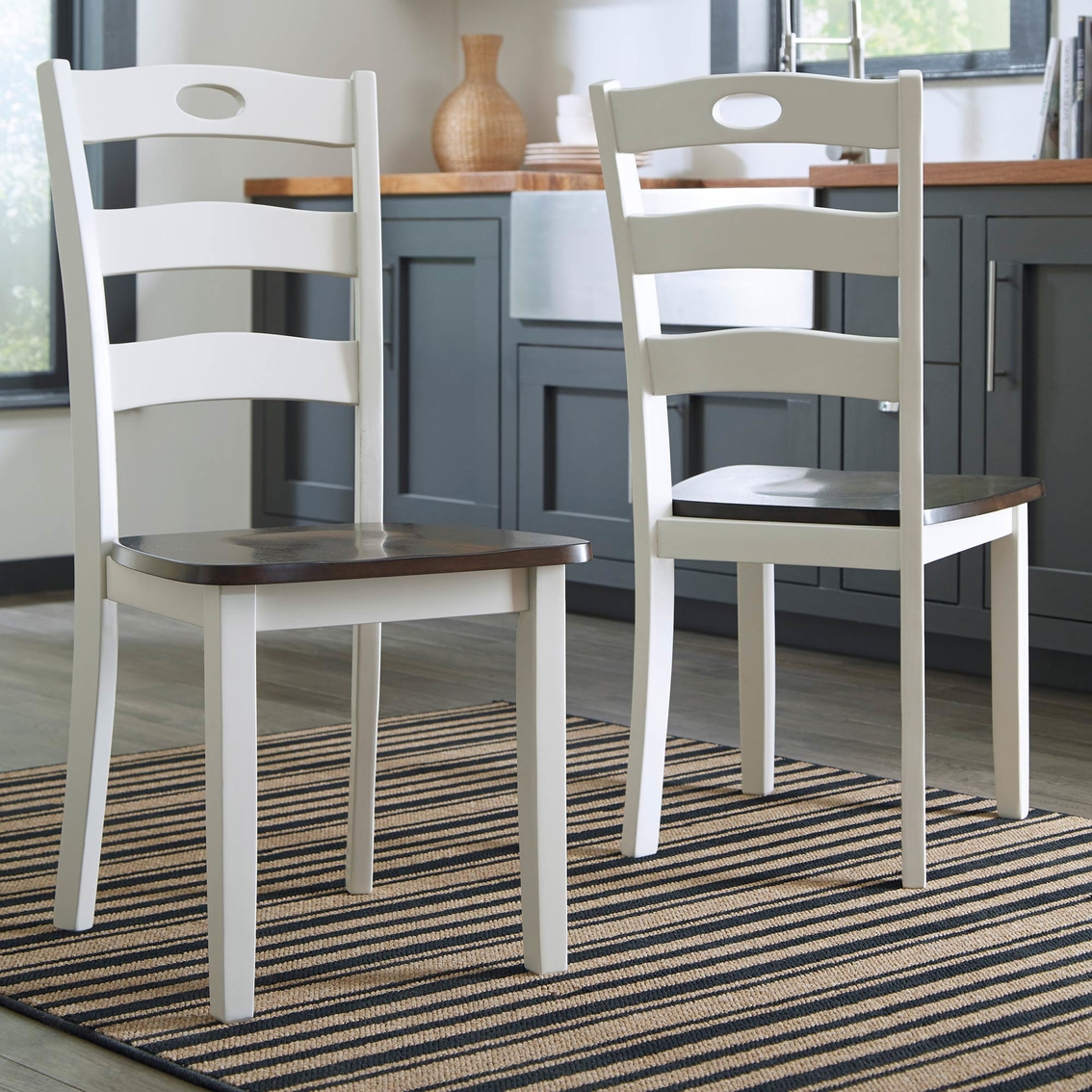 Signature Design by Ashley Woodanville Dining Side Chair 2 Pk. - Image 2 of 3