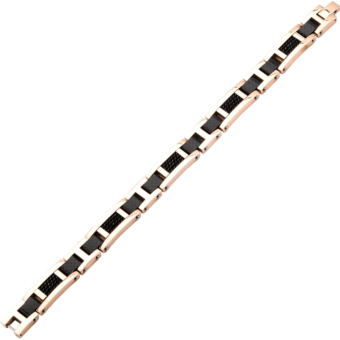 Stainless Steel Rose Gold Ion Plated Link Bracelet - Image 2 of 2