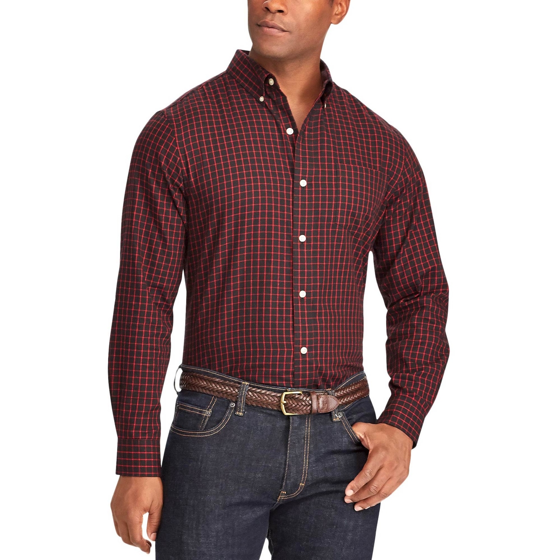 Chaps Checked Twill Button Down Shirt | Shirts | Clothing & Accessories ...