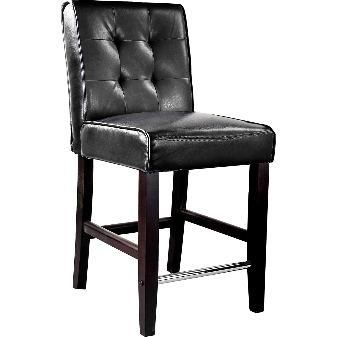 CorLiving Antonio Counter Height Stool in Tufted Bonded Leather - Image 2 of 3