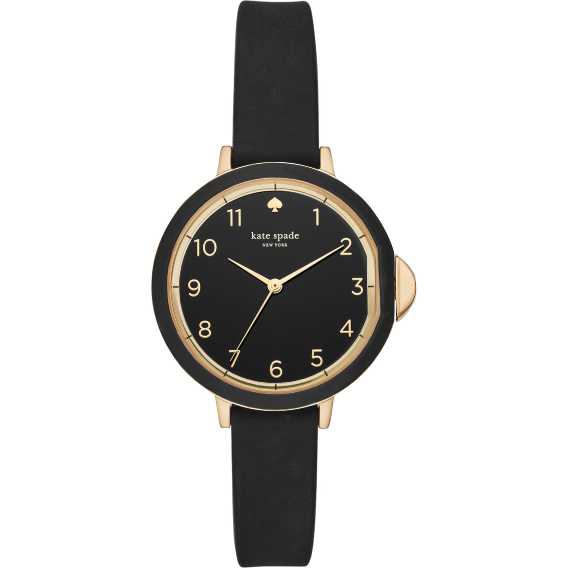Kate Spade Women's Three Hand Silicone Black Glossy Dial Watch Ksw1352 |  Non-metal Band | Jewelry & Watches | Shop The Exchange