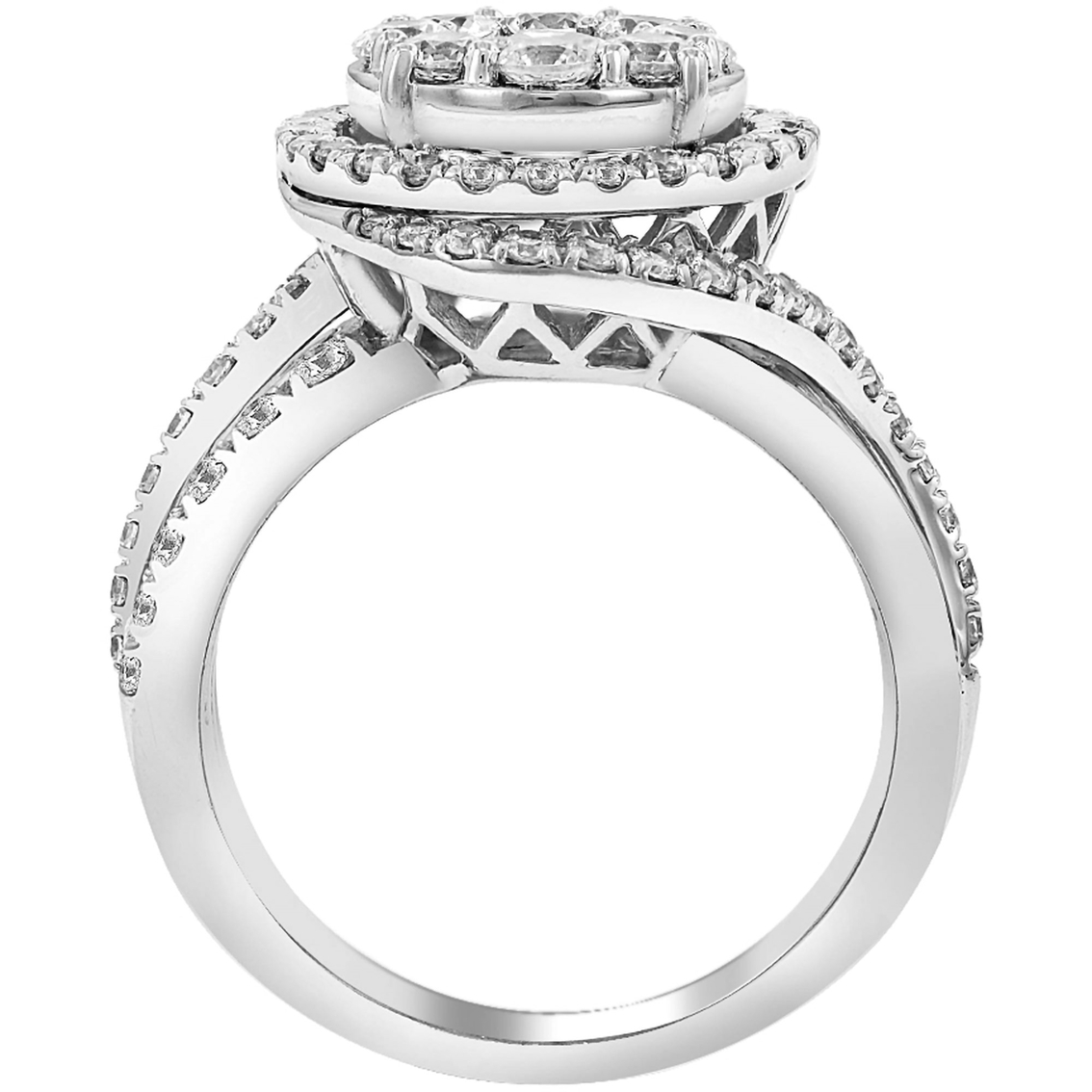 10K White Gold 2 CTW Diamond Ring, Size 7 - Image 2 of 4