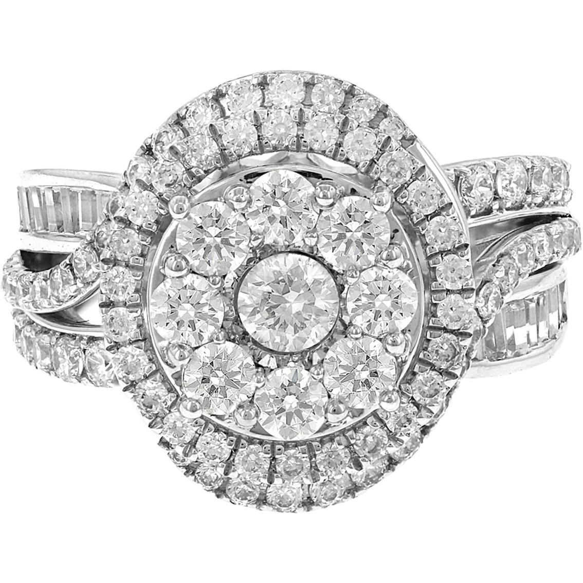 10K White Gold 2 CTW Diamond Ring, Size 7 - Image 4 of 4