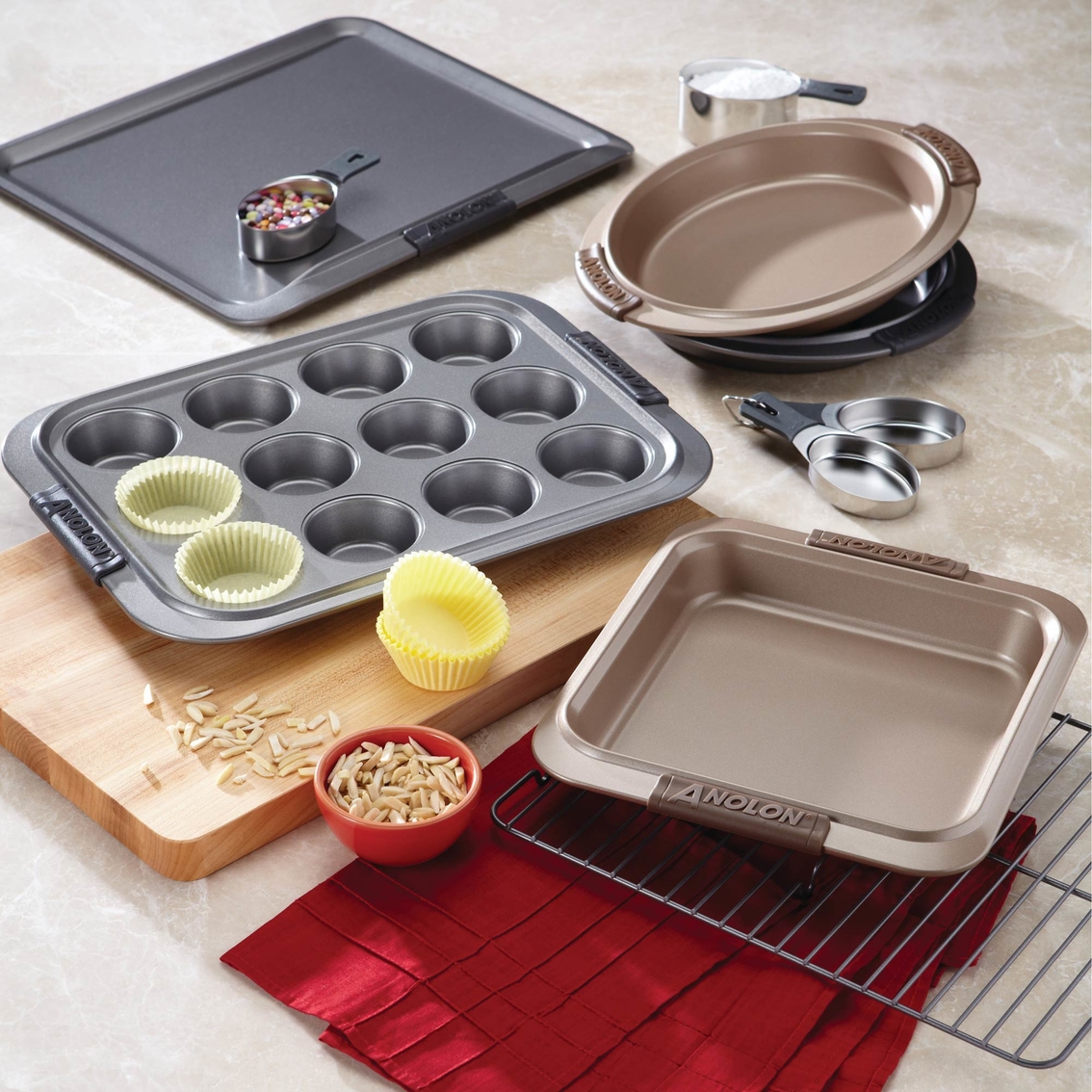 Anolon Advanced Nonstick Bakeware Silicone Grips Cookie Sheet - Image 3 of 3