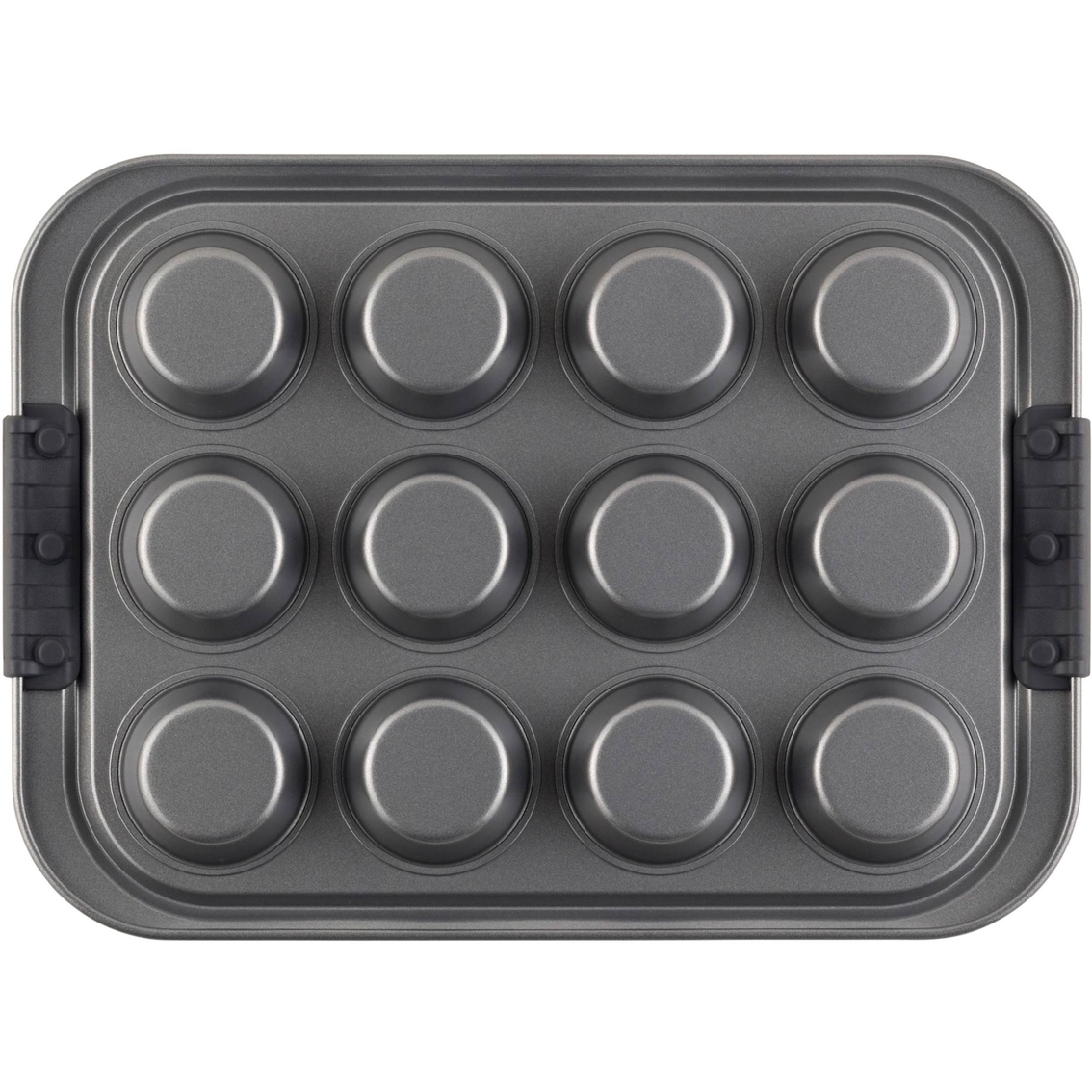 Anolon Advanced Nonstick Bakeware 12 Cup Silicone Grips Covered Muffin Pan - Image 4 of 4
