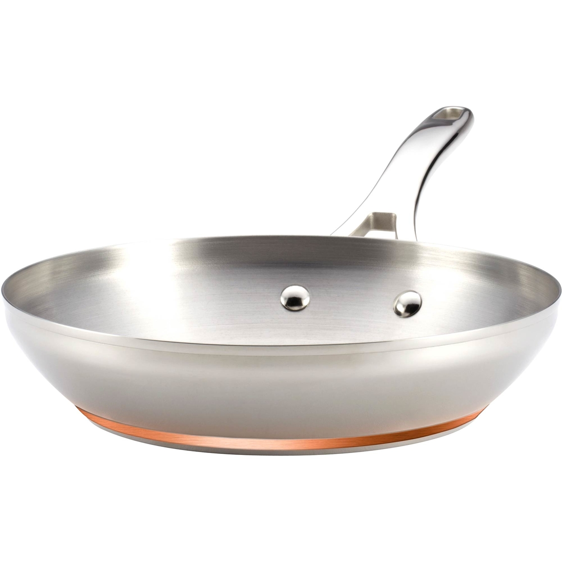 Anolon Nouvelle Copper Stainless Steel 12 in. Covered French Skillet - Image 2 of 4