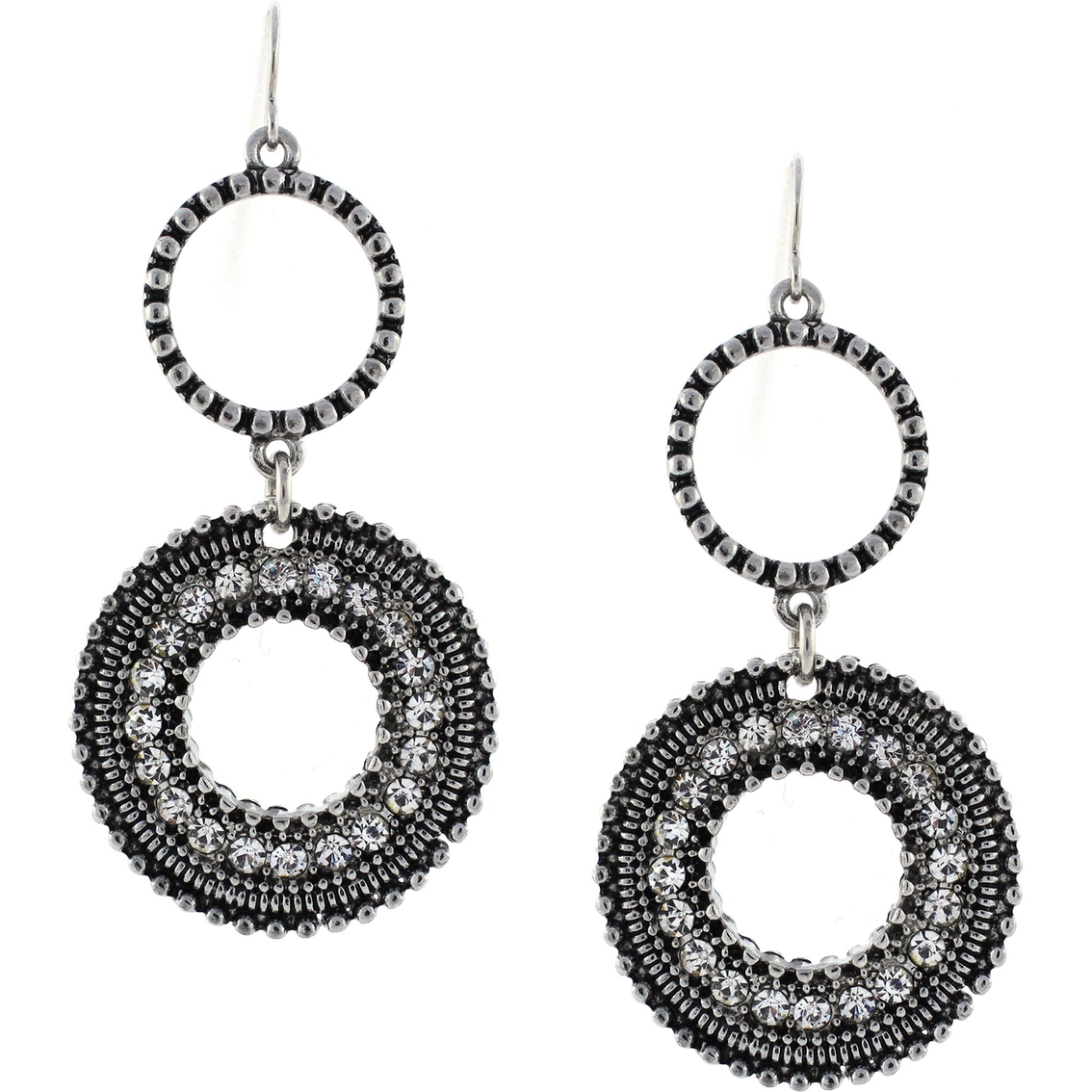 Jessica Simpson Silvertone Double Drop Earrings | Fashion Earrings ...