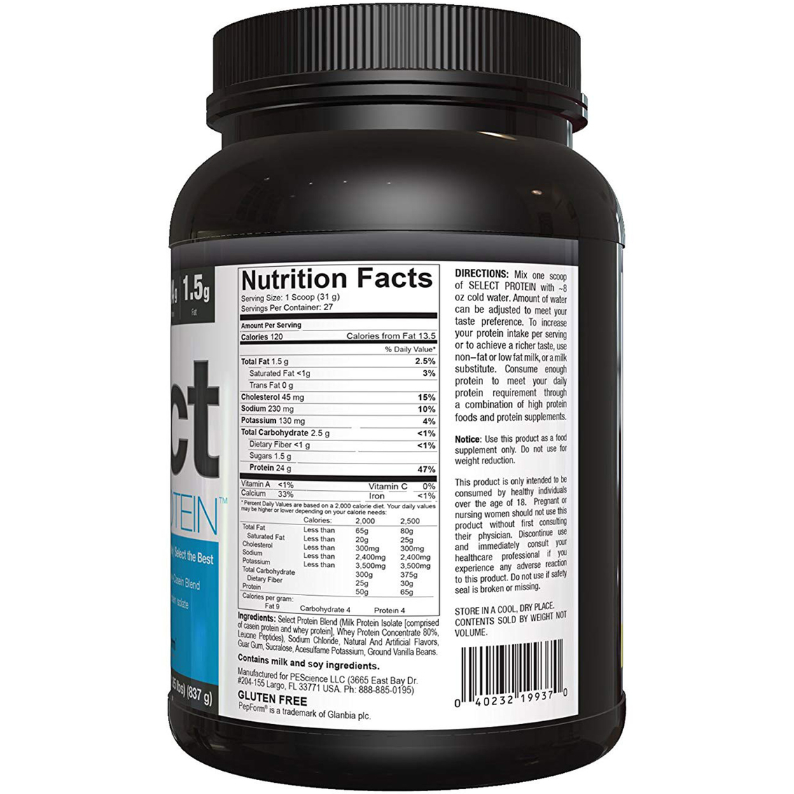 PEScience Select Protein, Assorted Flavors, 27 Servings - Image 2 of 2