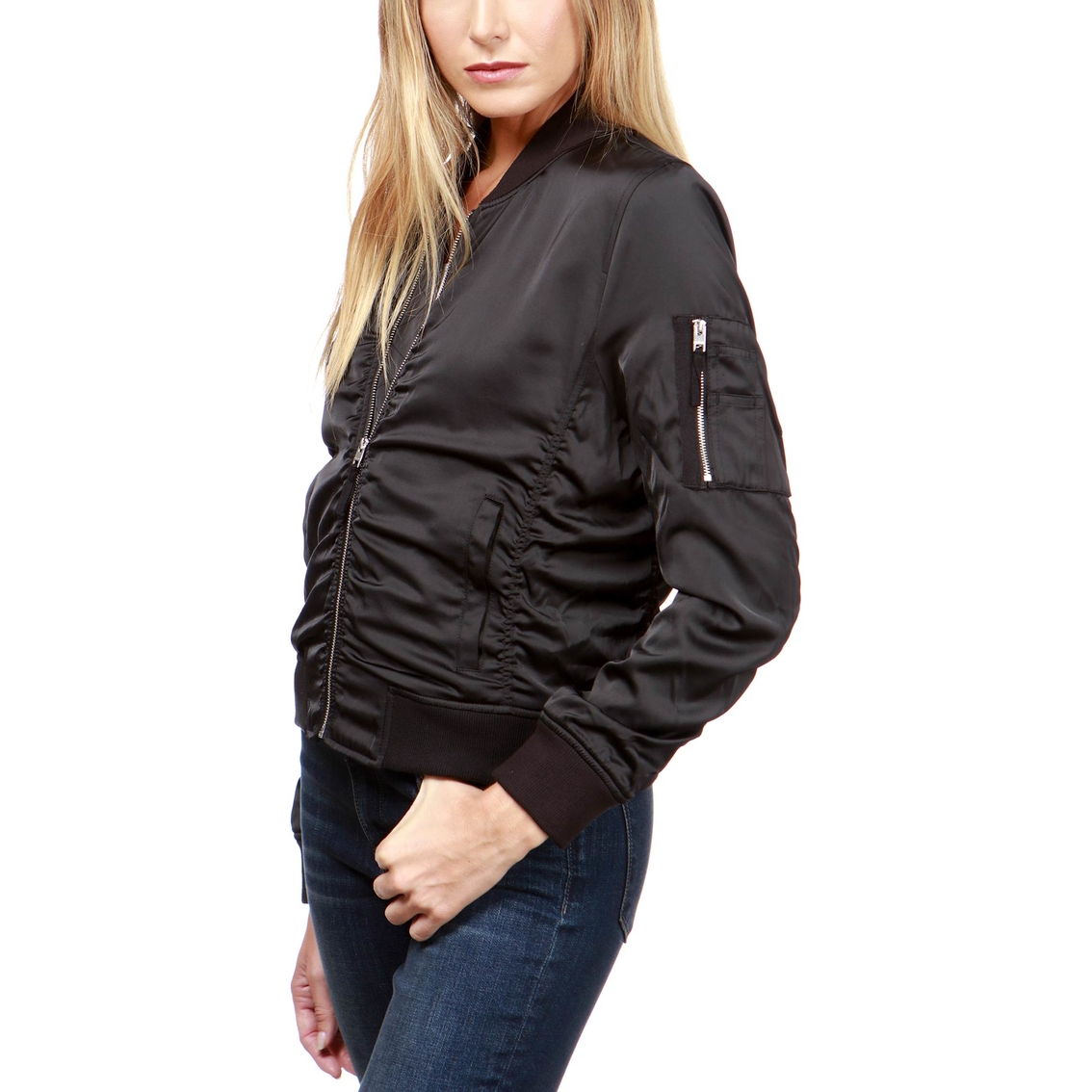 Lucky Brand Ruched Bomber Jacket | Jackets | Clothing & Accessories ...
