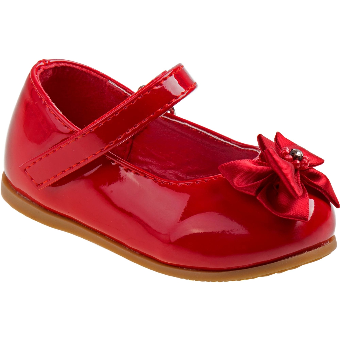 infant red patent shoes
