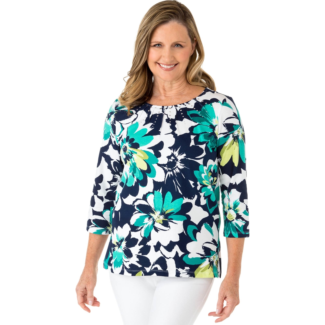 Alfred Dunner Brushstroke Floral Top | Tops | Clothing & Accessories ...