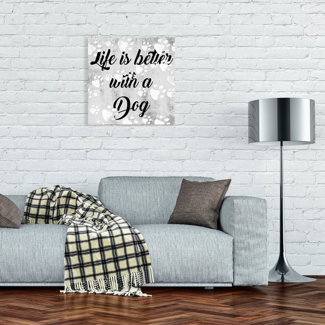 PTM Images Life is Better with a Dog Decorative Canvas Print Wall Art - Image 2 of 2