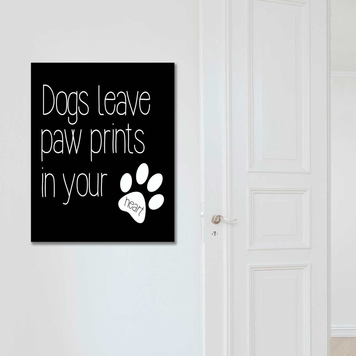 Heart Paved With Pawprints Quote Sign Plaque Animals Pets Wooden Hanging Heart 
