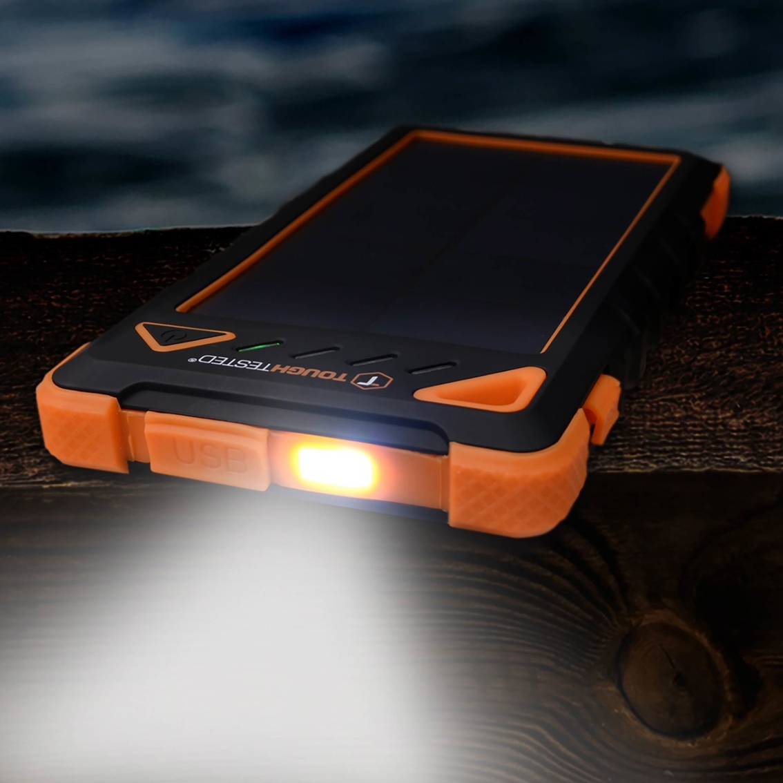 ToughTested 10,000mAh Solar Power Bank with Flashlight - Image 3 of 4