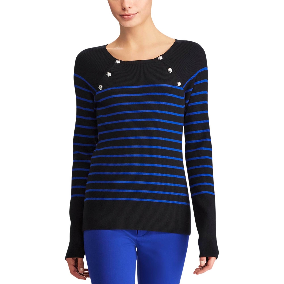 Lauren Ralph Lauren Striped Crewneck Sweater | Sweaters | Clothing ...