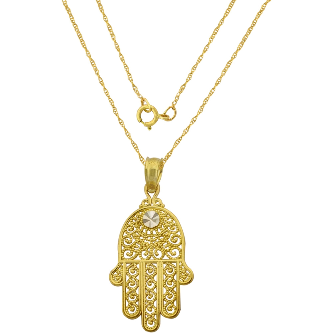 Gold Pendant G418 5pcs Gold Hamsa Hand Pendant Amulet and Spiritual Charm Protection and Luck Hand of God Pendant Gold Hand of God