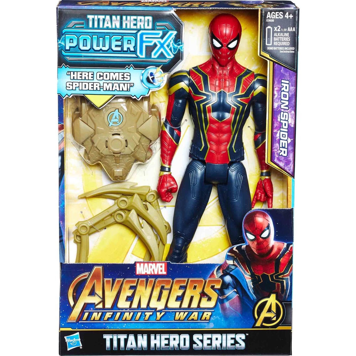 Iron spider man 12/" Figure Marvel Avengers Infinity War Titan Hero Power FX