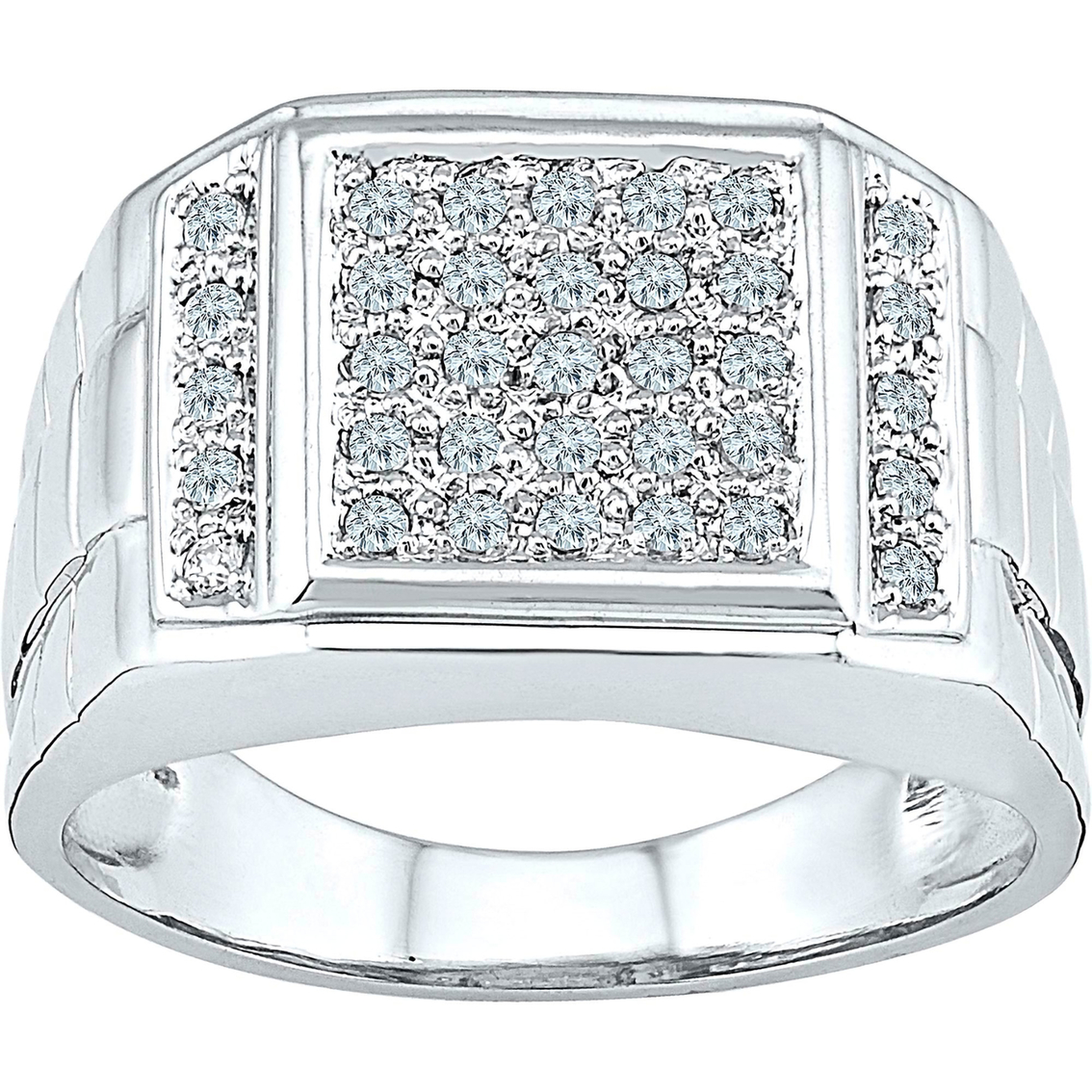 10k White Gold 1/2 Ctw Diamond Ring | Diamond Fashion Rings | Jewelry ...