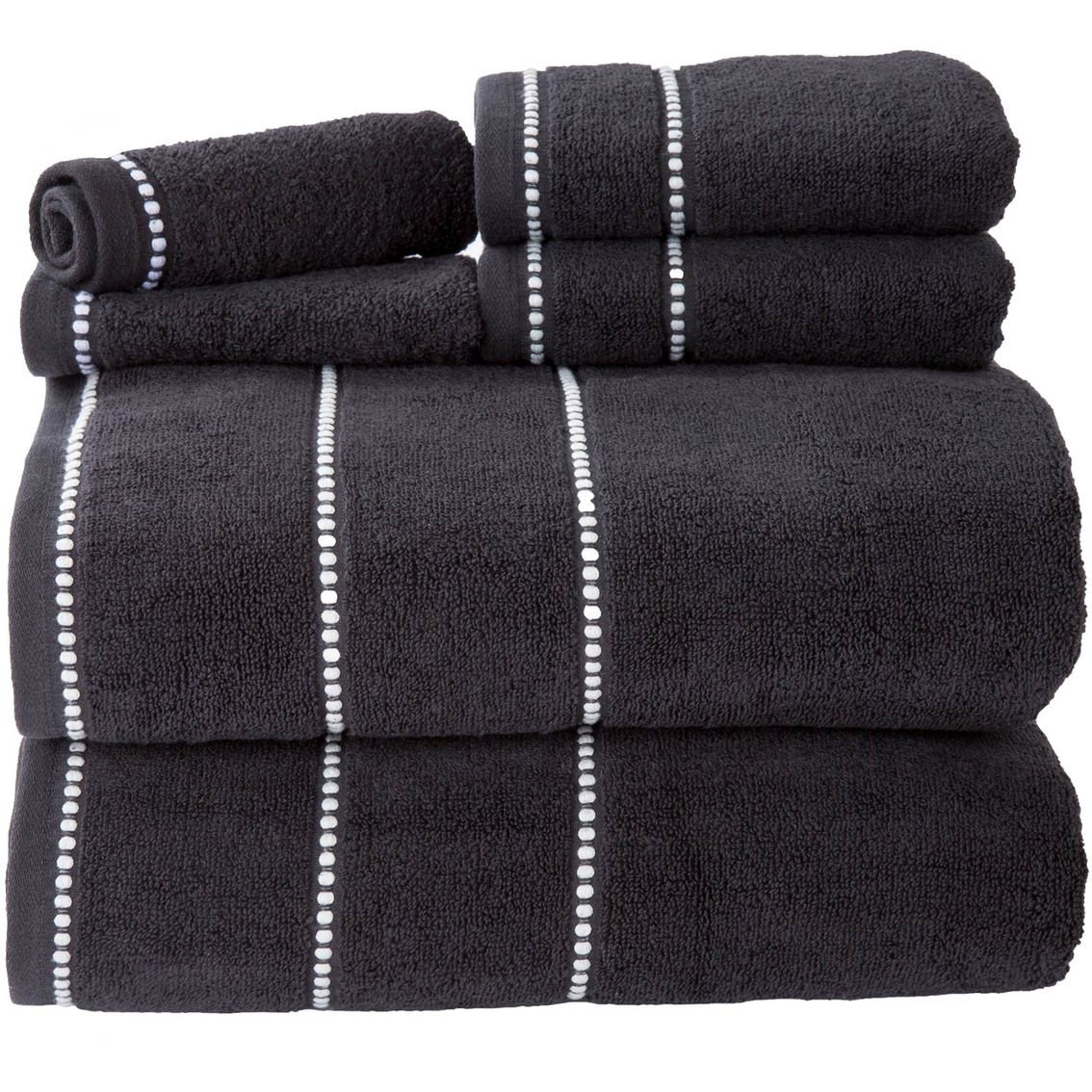 Lavish Home Quick Dry 100% Cotton Zero Twist 6 Pc Towel Set - Image 1 of 4