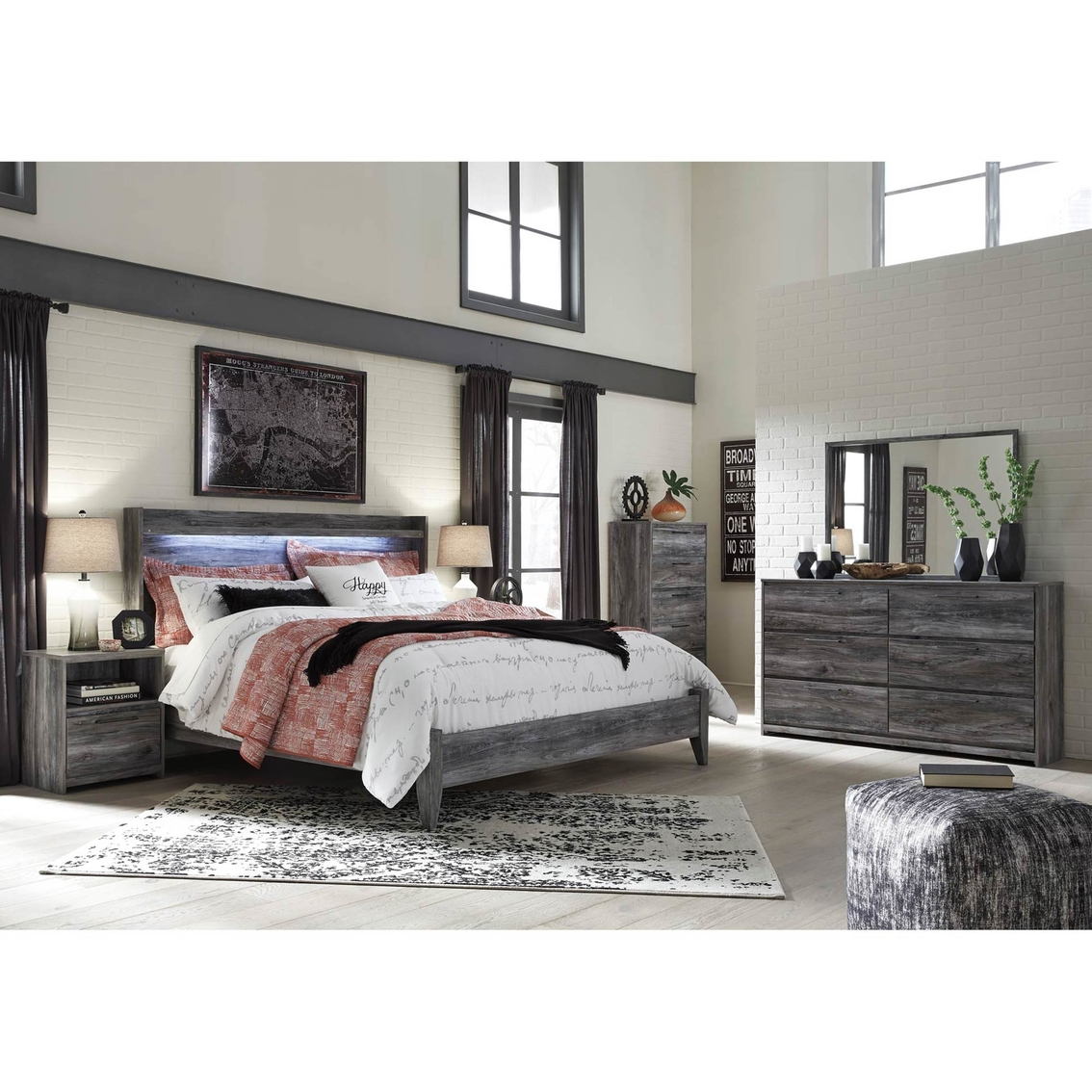 Signature Design by Ashley Baystorm Panel Bed 5 pc. Set - Image 2 of 2