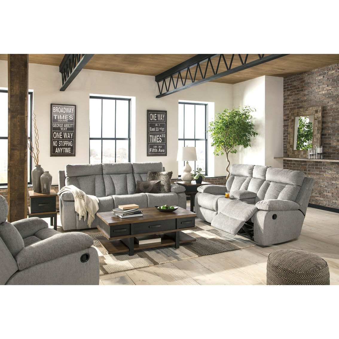 Ashley Mitchiner Reclining Loveseat with Storage Console - Image 4 of 4