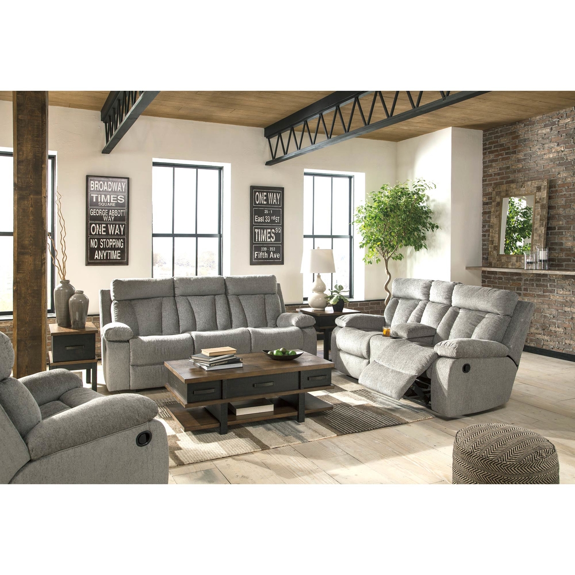 Ashley Mitchiner Reclining Loveseat with Storage Console - Image 3 of 4