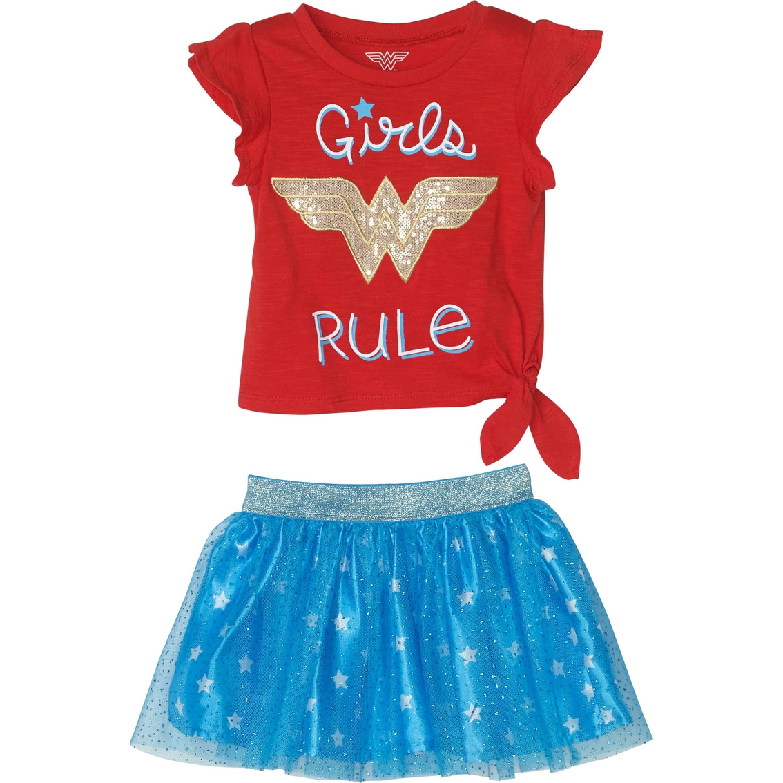 Dc Comics Toddler Girls Wonder Woman Skirt Set | Toddler Girls 2t-5t ...